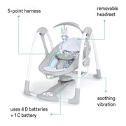 Ingenuity ConvertMe 2-in-1 Baby Swing 12322 | Electric Swing