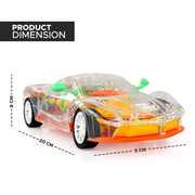 Transparent Body R/C Car with LED Lights | Gear Action Concept Car
