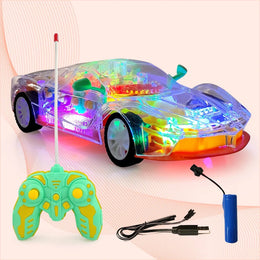 Transparent Body R/C Car with LED Lights | Gear Action Concept Car