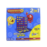 2-in-1 Board Game for Kids & Family | Connect 4 & Ludo Game Set