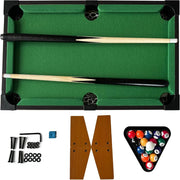 Real Wood Frame Mini Billiard Game Table Set for Kids & Family