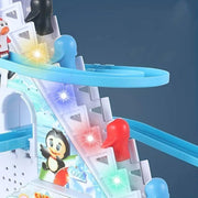 Penguin Slide Racing Track Set With Light Music 2021-4