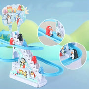 Penguin Slide Racing Track Set With Light Music 2021-4