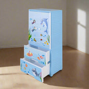 Kids Plastic Wardrobe Ocean Print | 2022 Dolphin Cabinet