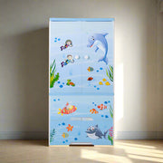 Kids Plastic Wardrobe Ocean Print | 2022 Dolphin Cabinet