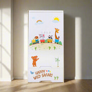 Kids Plastic Wardrobe Safari Print | Kids Cabinet 2022SW