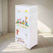 Kids Plastic Wardrobe Safari Print | Kids Cabinet 2022SW