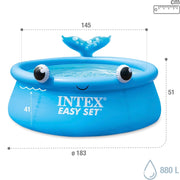 INTEX Whale Easy Pool Set 1.83x51cm | Inflatable swimming pool