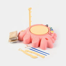 Electric Pottery Machine for Kids – DIY Ceramic Painting & Creative Clay Wheel Set