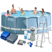 INTEX 15ft Prism Frame Pool with Water Filter Pump 26724 | Swimming Pool