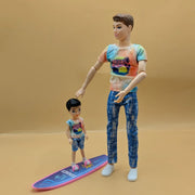 Summer Theme Doll Set with Surfboard