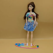 Summer Theme Doll Set with Surfboard