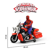 Spider Bike Toy With 3D Lights And Music - Bump & Go Toy Motorcycle With Superhero Action Figure