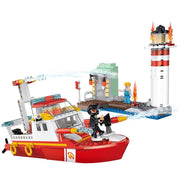 COGO Fire Sea Rescue Block Building Set | 3618 Sea Rescue Block 411Pcs