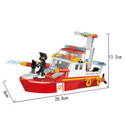 COGO Fire Sea Rescue Block Building Set | 3618 Sea Rescue Block 411Pcs