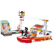 COGO Fire Sea Rescue Block Building Set | 3618 Sea Rescue Block 411Pcs