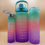 3 in 1 Motivational Water Bottle Set