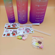 3 in 1 Motivational Water Bottle Set