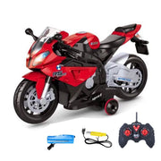 1:20 Scale R/C Biker Moto Sports Bike with LED Lights, Sound & 360° Stunt Rotation