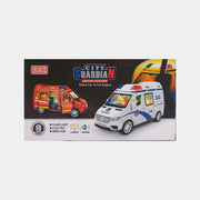 City Guardian Ambulance Vehicle Toy with Light and Sound | 62926 Rush & Rescue Toy