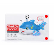Blowing Ball Shark Toy with Music & Flashing Lights | 683B shark with universal wheel