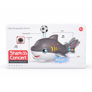 Blowing Ball Shark Toy with Music & Flashing Lights | 683B shark with universal wheel