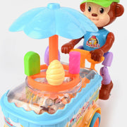 Ice Cream Bicycle Toy with Light & Music | 360° rotation, bump & go action