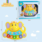 Elephant Style Baby Piano Toy with Light & Music | 855-28A Early Education Toy