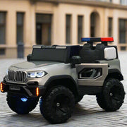 Police Ride-on Jeep with Projector Logo | Dual Motors with Leather Seat