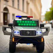 Kids Electric Ride-on Police Jeep | Toyota Jeep with Projector Logo