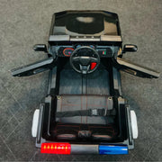 Police Jeep Style Kids Electric Ride-on | LED Lights with Projector Logo
