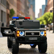 Police Jeep Style Kids Electric Ride-on | LED Lights with Projector Logo