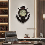Premium Anchor Style Plastic Pendulum Wall Clock | Decorative Quartz Wall Clock for Home & Office