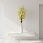 Artificial Golden Eucalyptus Plant with White Floor Vase | Premium Indoor Home & Office Decor