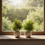 Pack of 2 Ceramic Artificial Plants