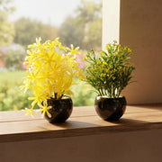 Pack of 2 Ceramic Artificial Plants