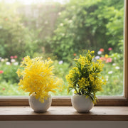 Pack of 2 Ceramic Artificial Plants