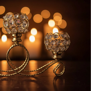Luxury Crystal 3-Arm Candle Stand