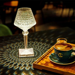 Rechargeable Acrylic Crystal Table Lamp with color changing