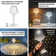Rechargeable Acrylic Crystal Table Lamp with color changing