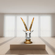 Modern Golden Antelope Horns Sculpture