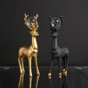 Luxury Deer Couple Sculpture Set