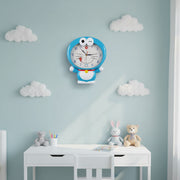 Cute Cartoon Blue Wall Clock for Kids Room – Silent Quartz Decorative Wall Clock for Bedroom, Nursery & Playroom