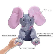 Musical Elephant PEEK A BOO Stuff Toy | Plush Stuff Toy For Kids