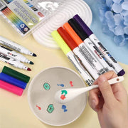 Doodle Water Painting Floating Markers 8Pcs with spoon