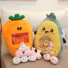 Fruit Plush Pillow With Babies