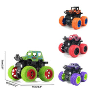 Monster Trucks 4 Pack 360° Rotation Friction Powered Jeep Toy
