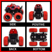 Monster Trucks 4 Pack 360° Rotation Friction Powered Jeep Toy