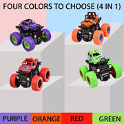 Monster Trucks 4 Pack 360° Rotation Friction Powered Jeep Toy