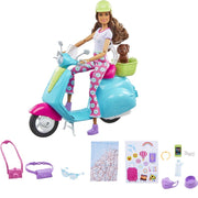 Barbie Fashionistas Doll And Scooter Travel Playset